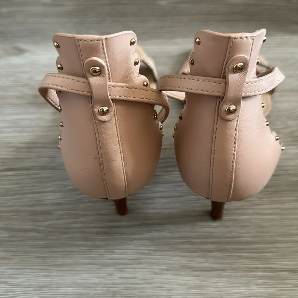 Coach Monica Scalloped Leather Heels